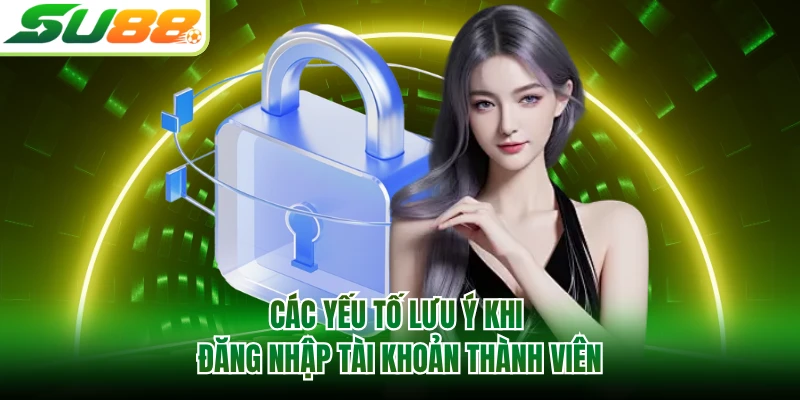 Các yếu tố lưu ý khi đăng nhập tài khoản thành viên